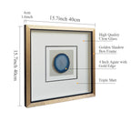 Natural Agate Slice Shadow Box Wall Art | Custom Framed Gemstone Decor