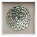 Abalone Shell Shadow Box | 60×60 cm | Iridescent Ocean Art | HD Glass
