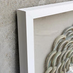 Abalone Shell Shadow Box | 60×60 cm | Iridescent Ocean Art | HD Glass