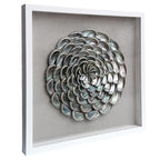 Abalone Shell Shadow Box | 60×60 cm | Iridescent Ocean Art | HD Glass