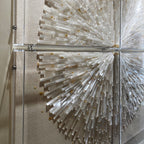 Radial Sunburst Crystal Dimensional Framed Wall Art for Luxury Hotel Interior Decor