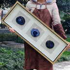 Agate Slice Shadow Box | 33×86 cm | Natural Stone Art | HD Glass