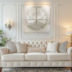 Radial Sunburst Crystal Dimensional Framed Wall Art for Luxury Hotel Interior Decor