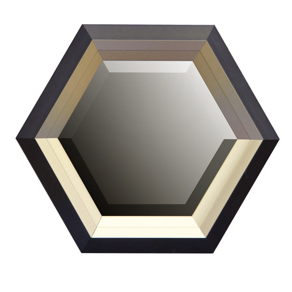 Hexagonal Beveled Wall Mirror | Custom PS Frame | 50×50cm Decorative Mirror