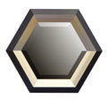 Hexagonal Beveled Wall Mirror | Custom PS Frame | 50×50cm Decorative Mirror