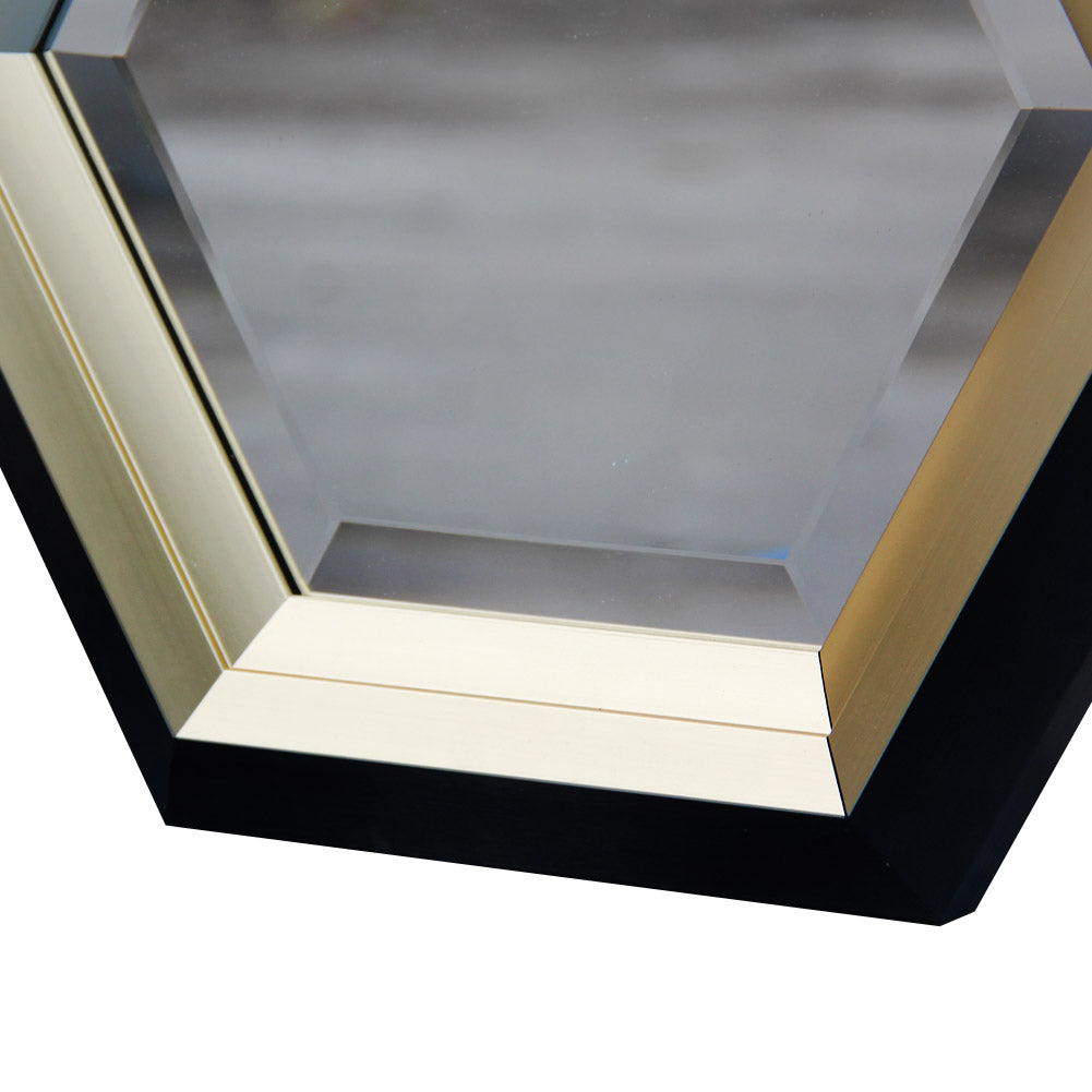 Hexagonal Beveled Wall Mirror | Custom PS Frame | 50×50cm Decorative Mirror