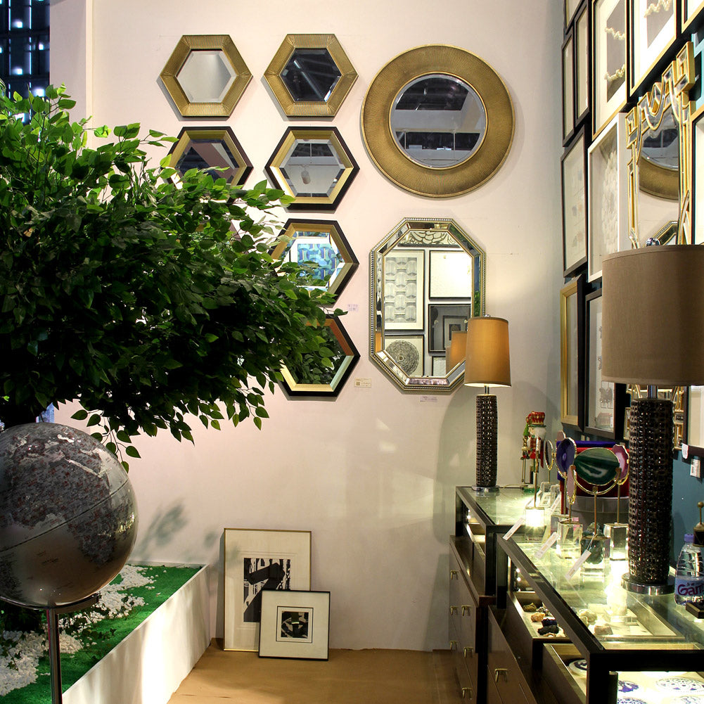 Hexagonal Beveled Wall Mirror | Custom PS Frame | 50×50cm Decorative Mirror