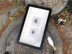 Amethyst Crystal Cluster Shadow Box Wall Art - Handcrafted Natural Gemstone Decor