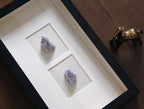 Amethyst Crystal Cluster Shadow Box Wall Art - Handcrafted Natural Gemstone Decor