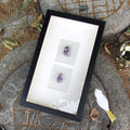High-end hotel/guesthouse fitting room black frame purple crystal mineral shadow box