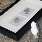 High-end hotel and guesthouse room black frame purple crystal mineral shadow box
