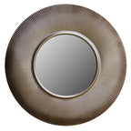 Round Mercury Wall Mirror | Gold MDF Frame | 80cm Luxury Decorative Mirror
