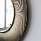 Round Mercury Wall Mirror | Gold MDF Frame | 80cm Luxury Decorative Mirror