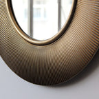 Round Mercury Wall Mirror | Gold MDF Frame | 80cm Luxury Decorative Mirror