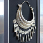 Miao Silver Wall Art | Hand-Hammered Ethnic Luxury | Silver Frame 60×80cm