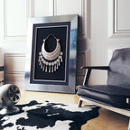 Miao Silver Wall Art | Hand-Hammered Ethnic Luxury | Silver Frame 60×80cm