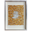 Vertical Handmade Gold Silver Capiz Shell Wall Art | Custom Hotel & Club Framed Decor
