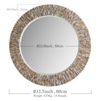 31.5-inch round Capiz Shell Mirror