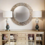 31.5-inch round Capiz Shell Mirror