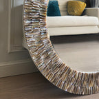 31.5-inch round Capiz Shell Mirror