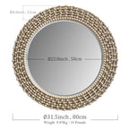 Round Wall Mirror | 80×80 cm | Custom Luxury Decor