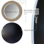 Round Wall Mirror | 80×80 cm | Custom Luxury Decor