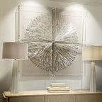 Custom Split Selenite Shadow Box Wall Decor for High-end Spa & Villa Decoration