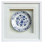 Blue & White Porcelain Shadow Box | 50×50 cm | Chinese Art | Oriental Wall Decor