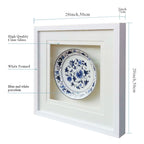 Blue & White Porcelain Shadow Box | 50×50 cm | Chinese Art | Oriental Wall Decor