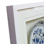 Blue & White Porcelain Shadow Box | 50×50 cm | Chinese Art | Oriental Wall Decor