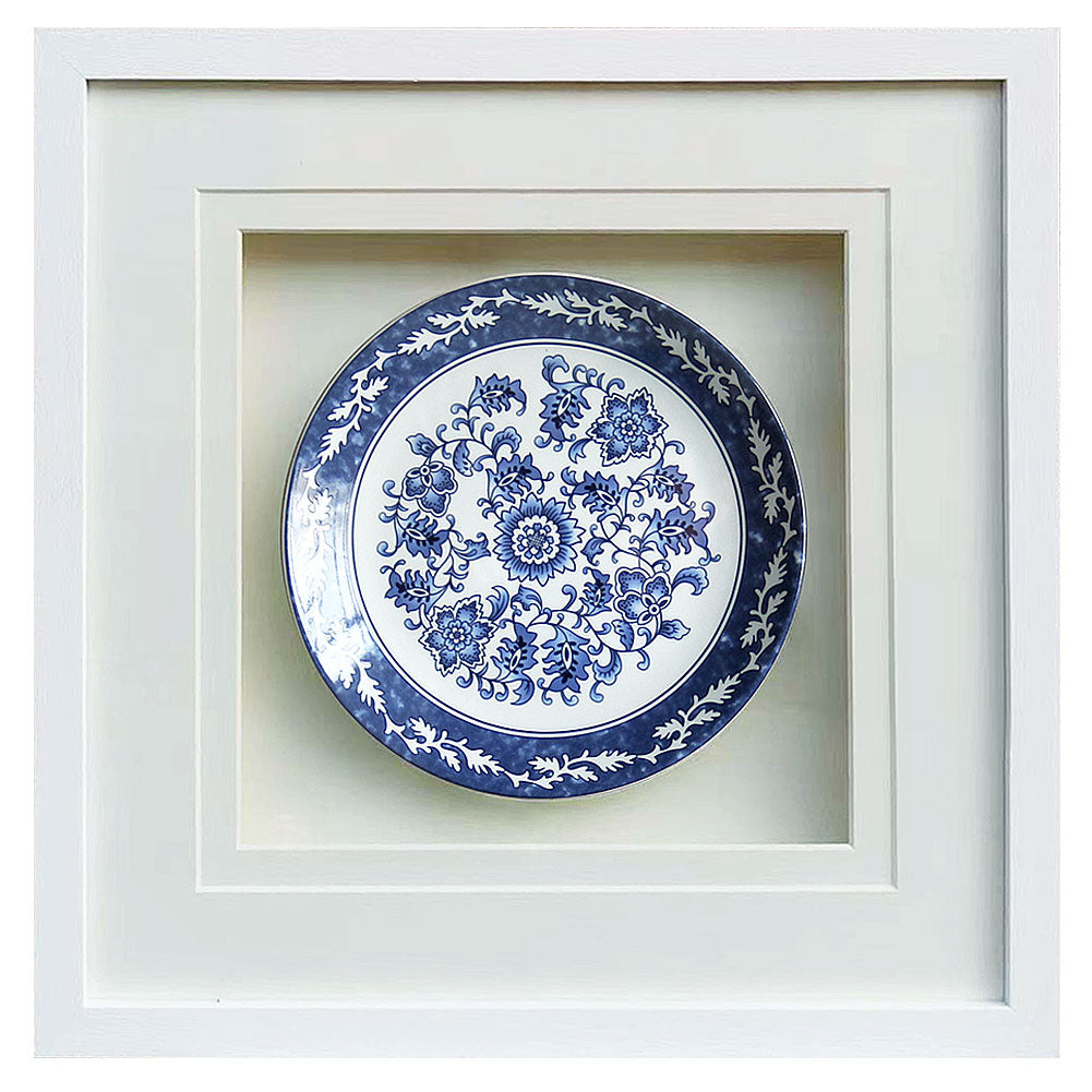 Ceramic Art Shadow Box | 50×50 cm | White Frame | HD Glass