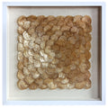 3D Handmade Golden Capiz Shell Shadow Box Wall Sculpture Custom Hotel Lobby Wall Decor
