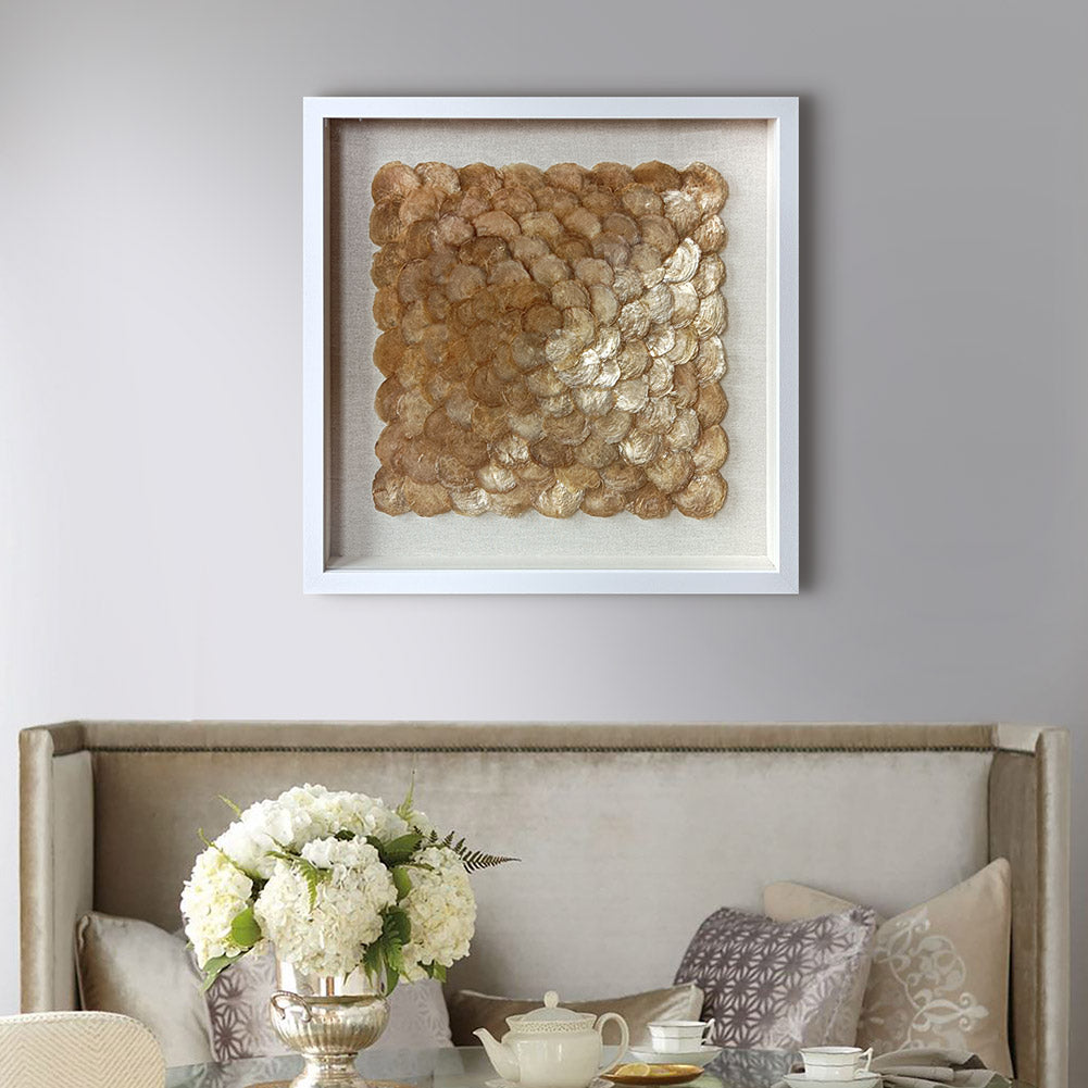 Luxury Capiz Shell Wall Art for Living Room Hotel SPA Interior Decoration