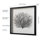 Artificial Sea Fan Coral Shadow Box Wall Art | Custom Framed Coastal Decor