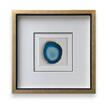 Natural Agate Slice Shadow Box Wall Art | Custom Framed Gemstone Decor