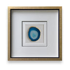 Natural Agate Slice Shadow Box Wall Art | Custom Framed Gemstone Decor