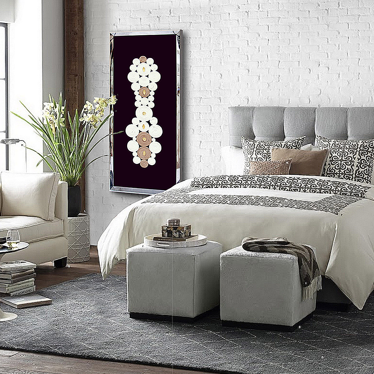 Handcrafted Fabric Wall Art Panel | Custom Pattern Design | 50×150cm
