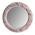 Shell Mosaic Wall Mirror | Custom Color | Luxury Coastal Decor
