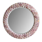 Shell Mosaic Wall Mirror | Custom Color | Luxury Coastal Decor