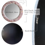 Shell Mosaic Wall Mirror | Custom Color | Luxury Coastal Decor