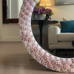 Shell Mosaic Wall Mirror | Custom Color | Luxury Coastal Decor