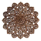 30" Hand-Carved Lotus Wall Art | Zen MDF Wood wall Sculpture for Spa & Meditation Spaces