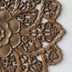30" Hand-Carved Lotus Wall Art | Zen MDF Wood wall Sculpture for Spa & Meditation Spaces