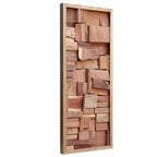 Rosewood Block Mosaic Wall Art – | 50×150cm