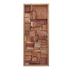 Rosewood Block Mosaic Wall Art – | 50×150cm