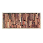 Rosewood Block Mosaic Wall Art – | 50×150cm