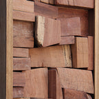 Rosewood Block Mosaic Wall Art – | 50×150cm
